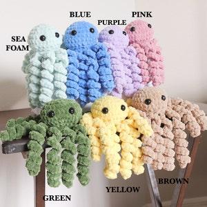 Crochet Octopus Jellyfish, NICU Preemie Plushie for Newborn, Stuffed Sea Animal for Toddler, Ocean Theme Party Favors, Baby Shower Toy Gifts