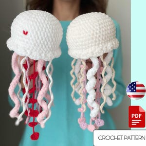 Jellyfish crochet pattern - Amigurumi octopus pattern - Crochet plushies